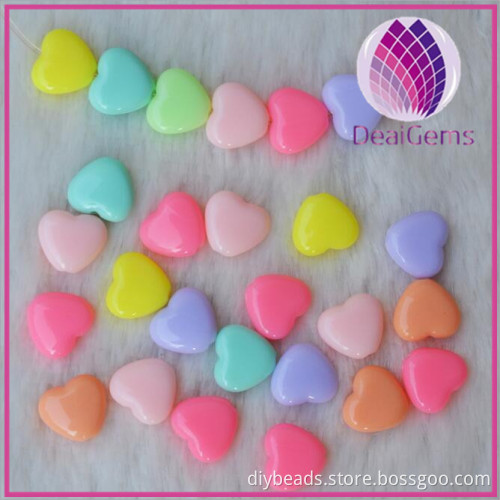 Acrylic loose beads DIY beaded spacer beads ice cream color for children handmade.